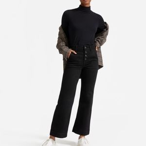 Everlane The Wide Leg Jean 28 black ankle